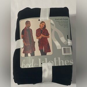 bed Klothes Black Scarf with Pockets